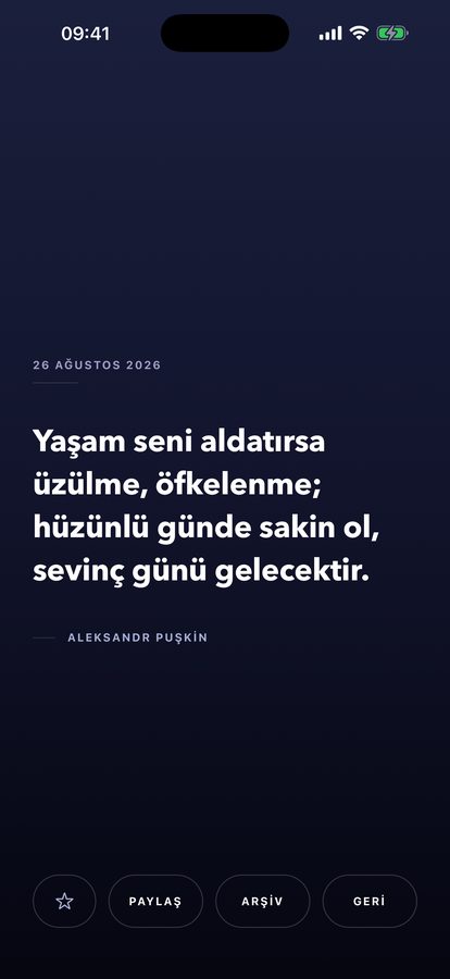 Günün sözü ekranı